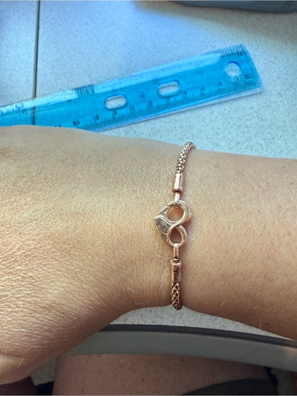 Pandora Moments Rose Gold Studed Bracelet - Picture 9 of 10